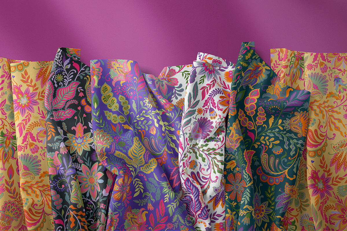 MAXIMALIST FOLK FLORAL PATTERN, a Pattern Graphic by Sonulkaster (Photo 2 of 14)