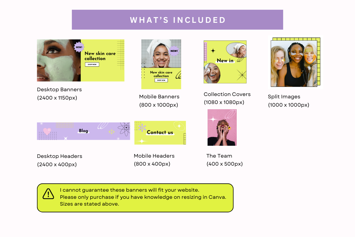 Bright Retro Shopify Website Banners, a Shopify Template by Template Twist Shop (Photo 4 of 5)