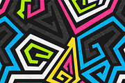 Graffiti geometric pattern pack, a Pattern Graphic by Gudiny (Thumbnail 8 of 13)