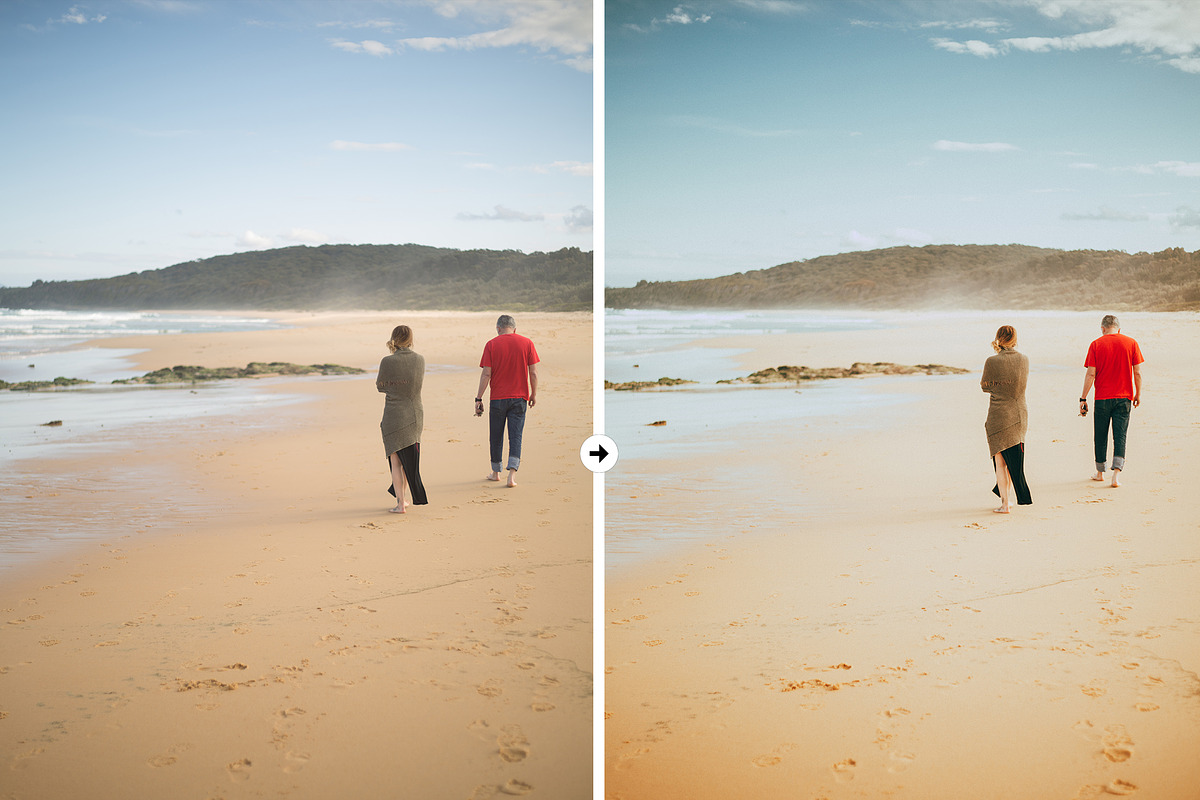 1 Orange & Amber Lr & Ps Preset preview 2