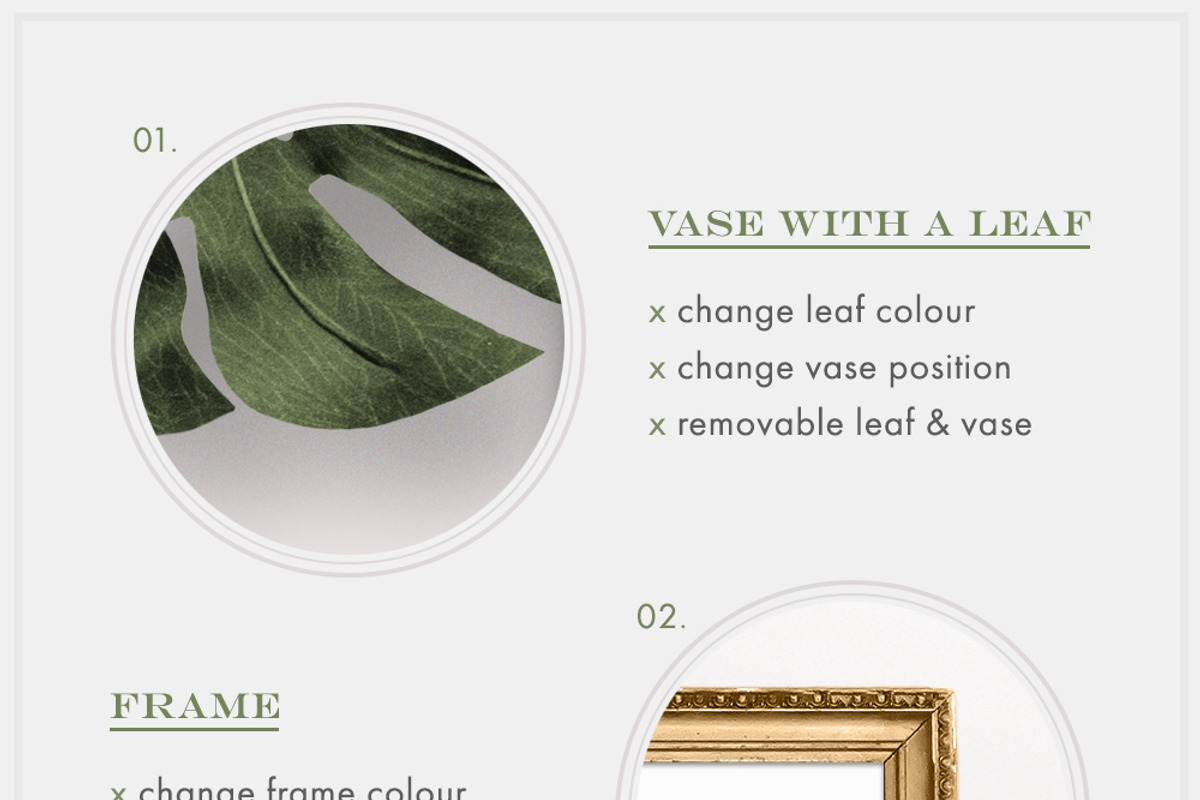 Frame Mockup w/ Philodendron & Decor, a Print Template by Hype Your Prints (Photo 5 of 10)
