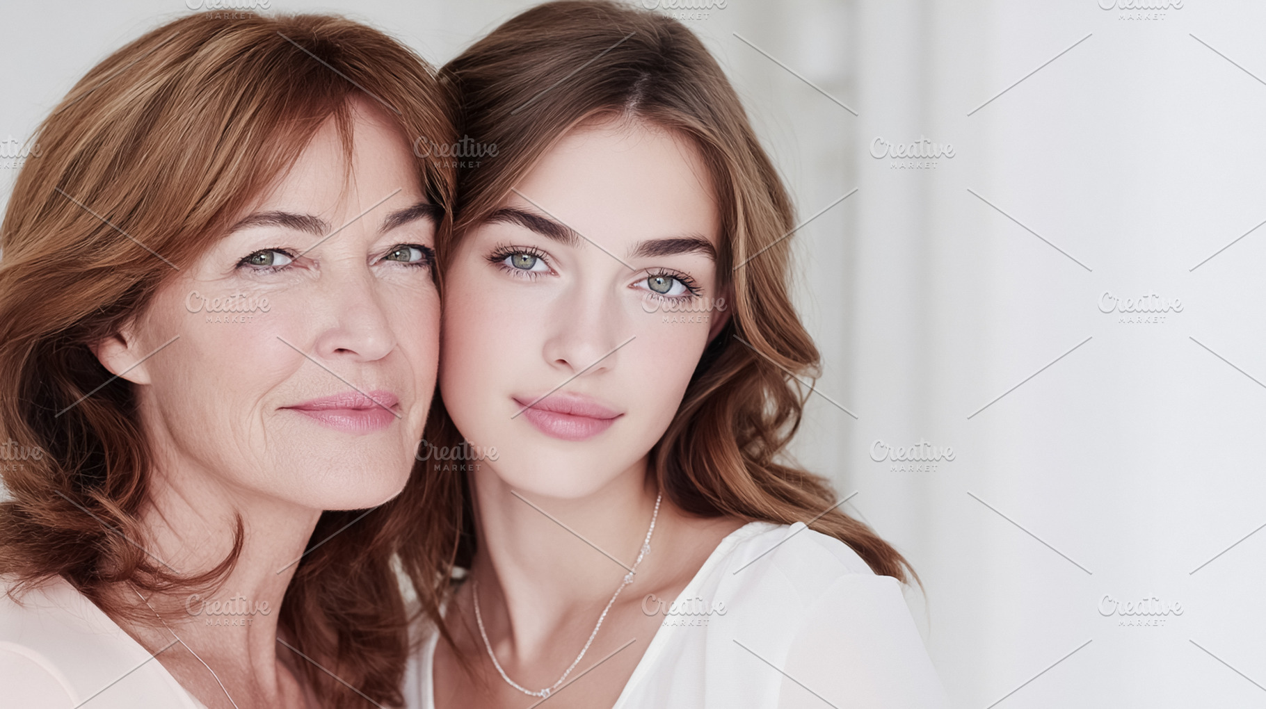 Mother and adult daughter posing together, celebrating family bo, a Photo by Studio ANNA