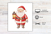 Retro Santa Christmas Clipart, an Illustration by Canvas Craft (Thumbnail 7 of 7)
