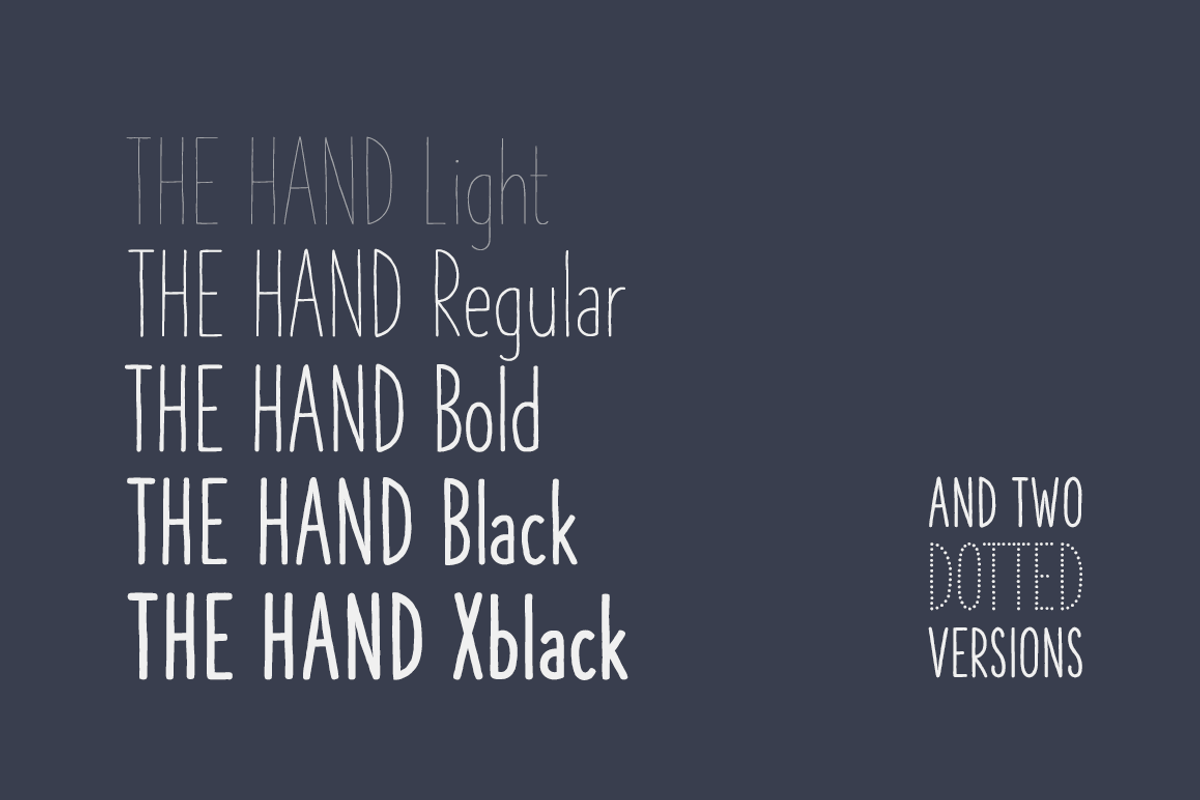 The Hand Font Collection (7 fonts) preview 2