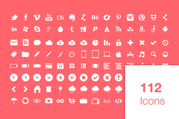 112 Super Awesome Icons preview 5