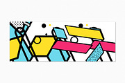 40 Vector Bright Backgrounds in 80s, a Pattern Graphic by softulka (Thumbnail 8 of 13)