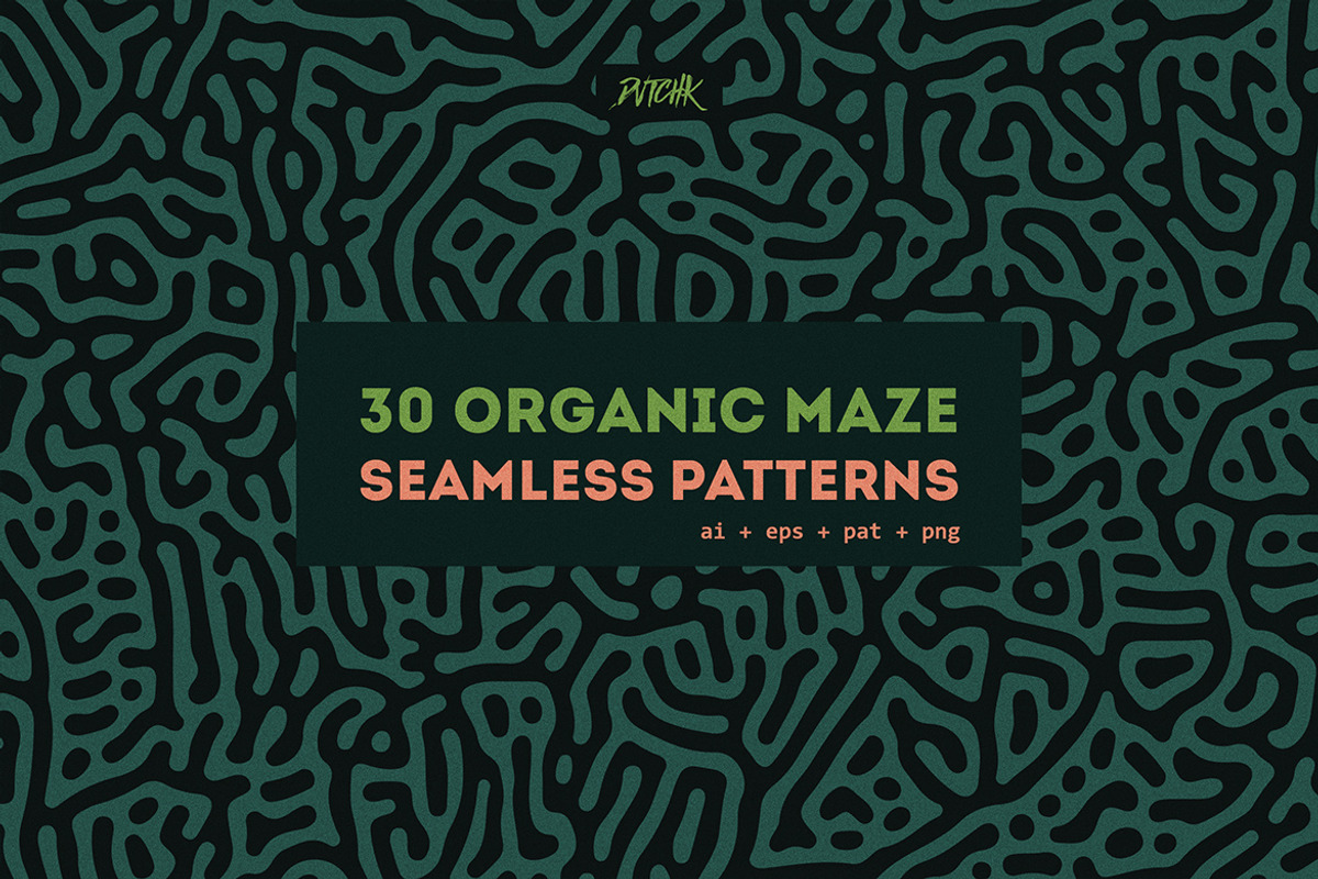 Organic Maze Seamless Patterns, a Pattern Graphic by dvtchk (Photo 12 of 12)