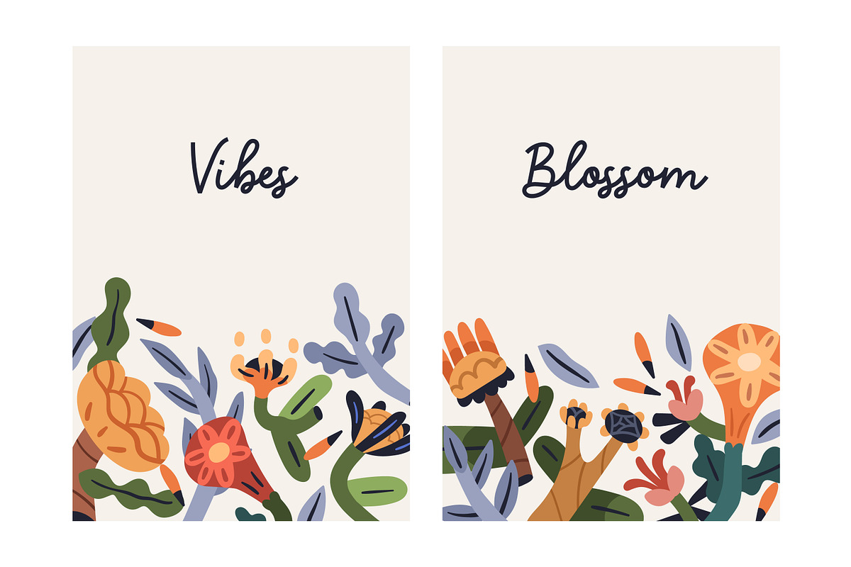 Floral cards, posters, banners set, a Decorative Illustration by Good Studio (Photo 3 of 9)