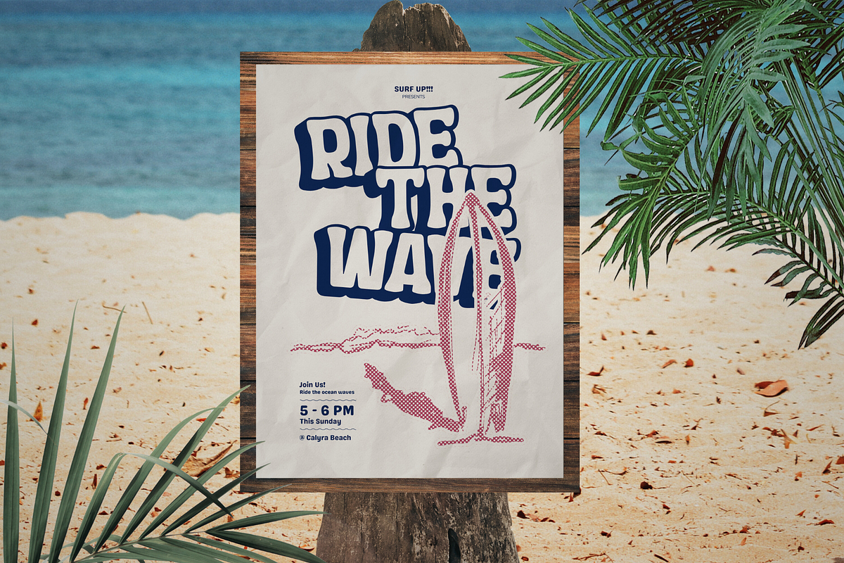 Calyra Retro - Extrude Surfing Font, a Sans Serif Font by Nirmana Visual (Photo 16 of 16)