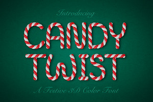 Candy Twist 3D Font