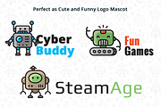 6 Cute Robot Characters, an Animal Illustration by Manudesign (Thumbnail 2 of 4)