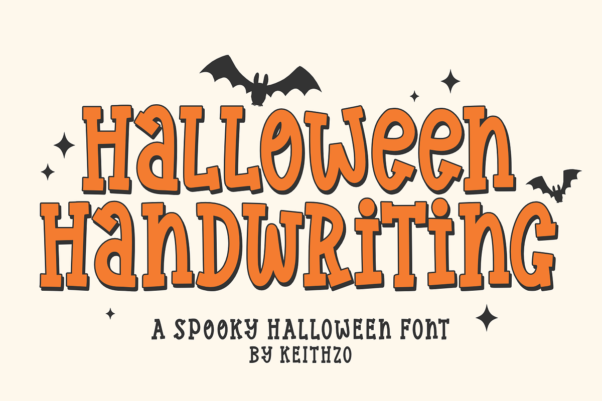Halloween Handwriting, a Handwritten Font by Keithzo (Photo 1 of 6)