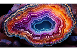 A vivid cross-section of an agate, an Arts & Entertainment Photo by Igor Tichonow