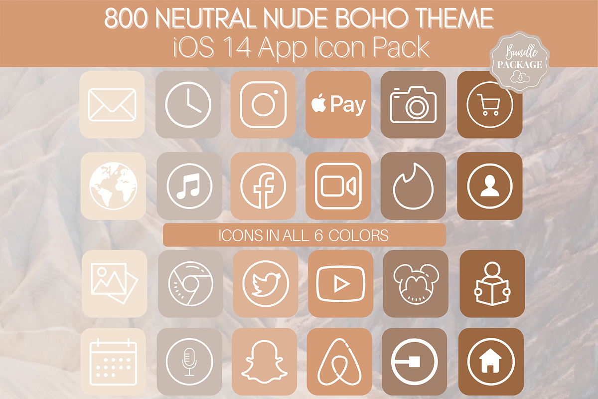 Neutral Theme iOS 14 App Icon Pack, an Icon by Templatables (Photo 2 of 8)
