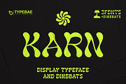 KARN - Display Typeface & Dingbats, a Sans Serif Font by Typebae (Thumbnail 1 of 10)