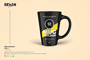 Clasicc Black V-shaped Mug Mockup, a Cups & Container Mockup by Se٧enStudio (Thumbnail 1 of 2)