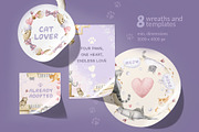 Cats Funny Toys Watercolor Clip art, an Animal Illustration by Elena Malgina Clipart (Thumbnail 14 of 19)