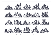 Stylized Mountain Illustrations, a Texture Illustration by CarWrap design (Thumbnail 3 of 3)
