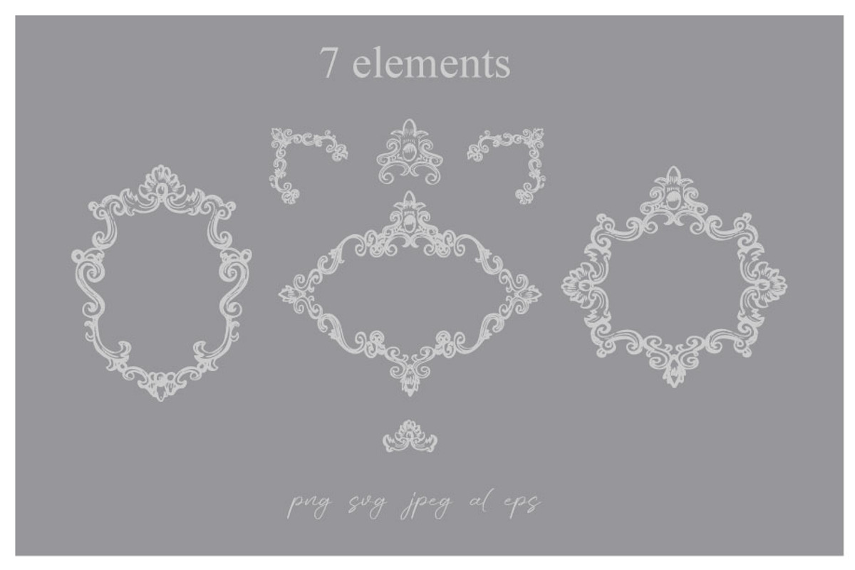 Baroque frames and crests, a Decorative Illustration by Oxi An illustrator (Photo 3 of 4)