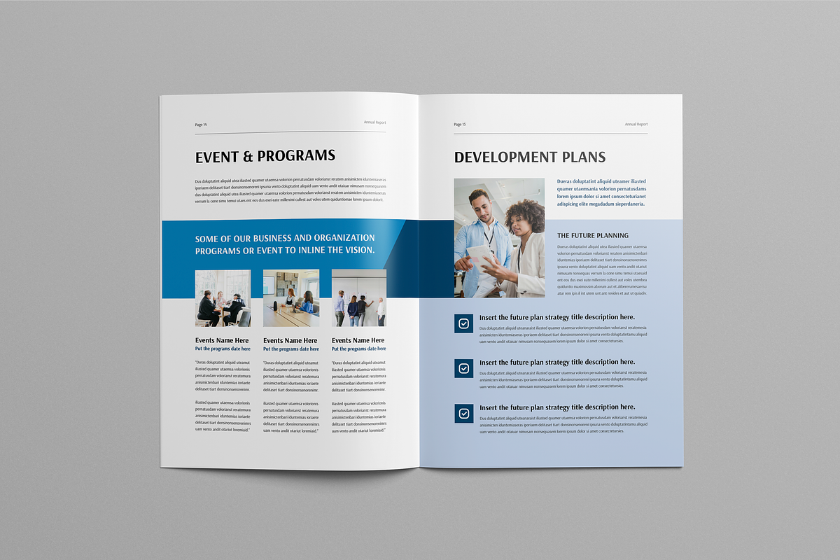 Annual Report | Canva, MS Word, Indd, a Brochure Template by Leaflove (Photo 8 of 10)