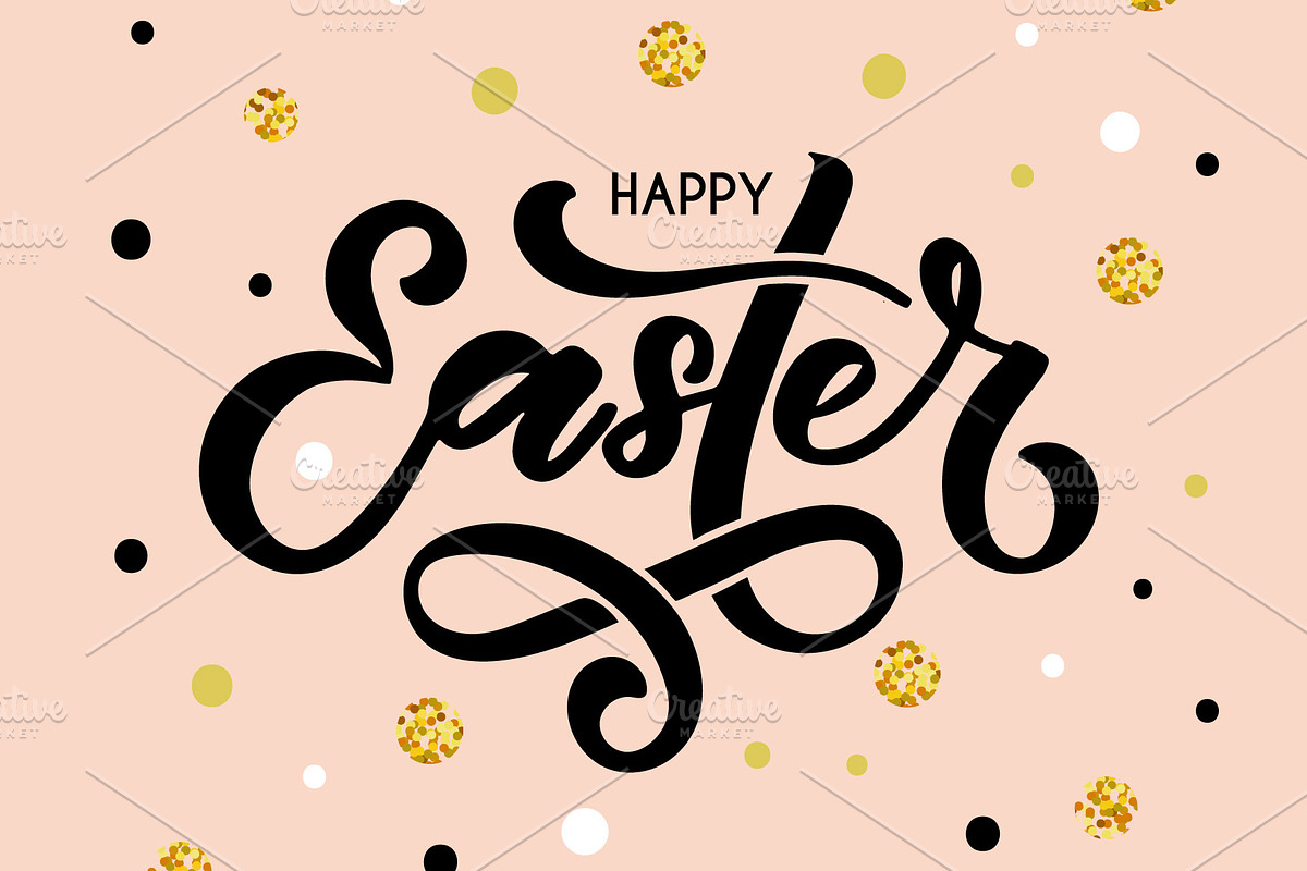 Easter Hand Drawn Design Set, a Poster Template by Svetlana Kurako (Photo 5 of 7)