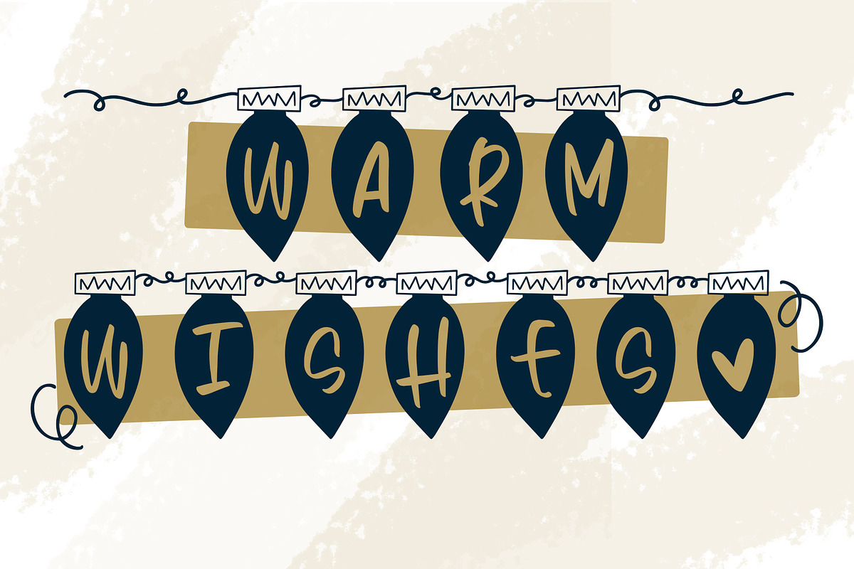 Christmas Lights - A Holiday Font, a Font by Dansie Design (Photo 3 of 10)