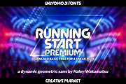 Running Start: Dynamic Geo Sans, a Font by UkiyoMoji Fonts (Thumbnail 1 of 6)