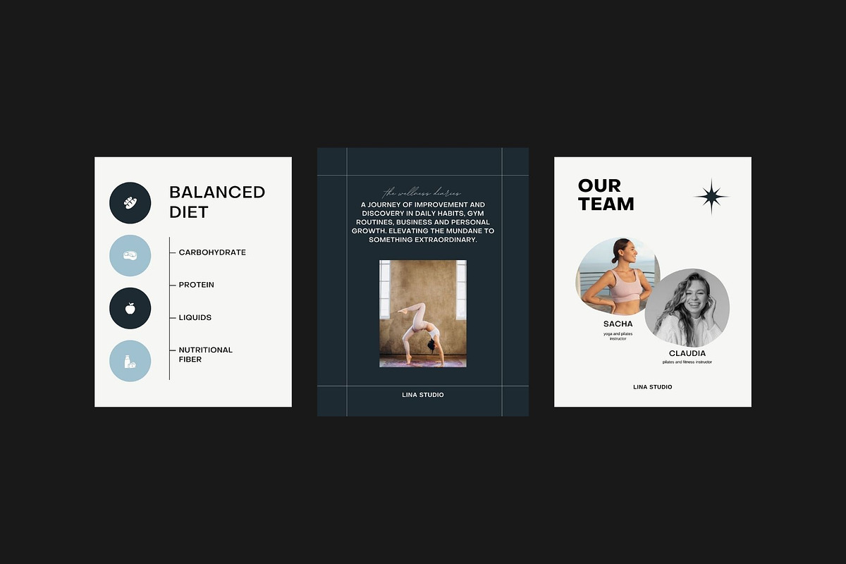 LINA / Canva Yoga Templates, a Social Media Template by Mia Branding Studio (Photo 3 of 9)