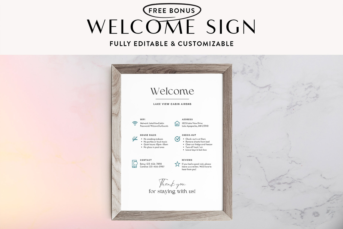 Airbnb ShortTerm Rental Welcome Book, a Print Template by Kin Studio (Photo 8 of 9)
