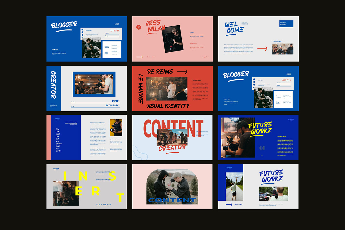 Blogger Google Slides, a Presentation Template by Yo Slide