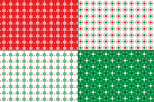 Seamless Red & Green Geometrics