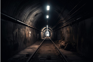 Industrial Narrow Subway Hall