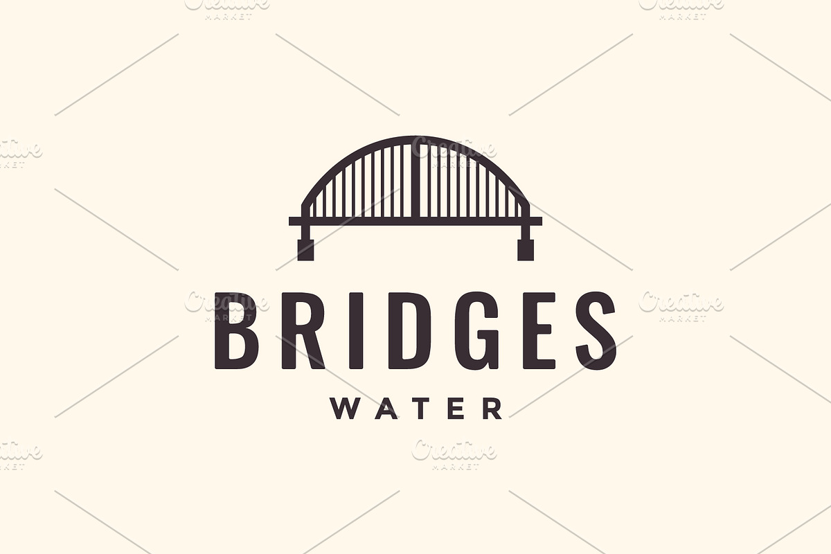 arch bridge construction logo, a Branding & Logo Template by devastd