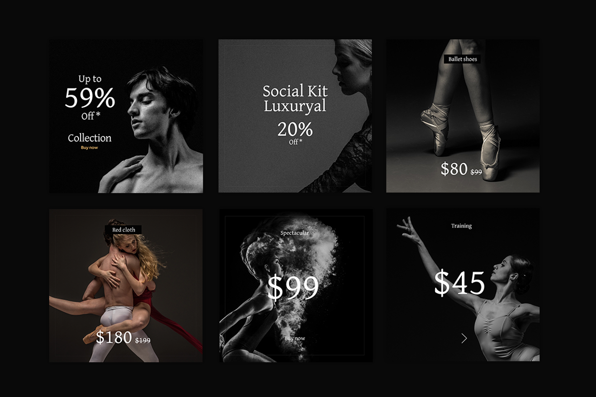 Luxuryal Social Media Kit, a Templates & Theme by Dmitrievich Konstantin (Photo 4 of 10)