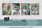 Whimsical Mermaid, Lace Journal Page, a Person Illustration by Digital Art Mahdiseño (Thumbnail 2 of 10)