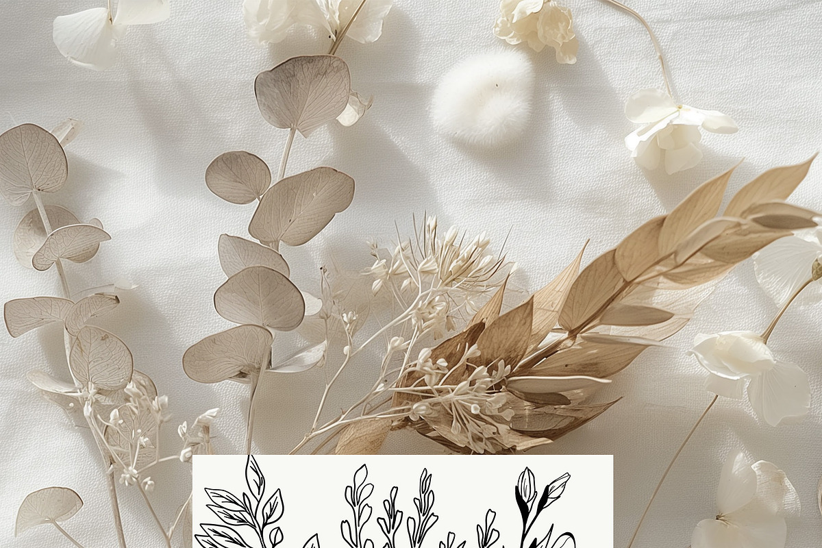 Meadow Wildflower Line Art Bundle, a Decorative Illustration by Sunshine Art (Photo 4 of 18)