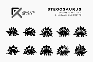 Stegosaurus Icon Vector, an Icon by Akatype Studio