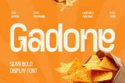 Food Packaging – Gadone Font, a Sans Serif Font by Stylin Studio (Thumbnail 1 of 9)