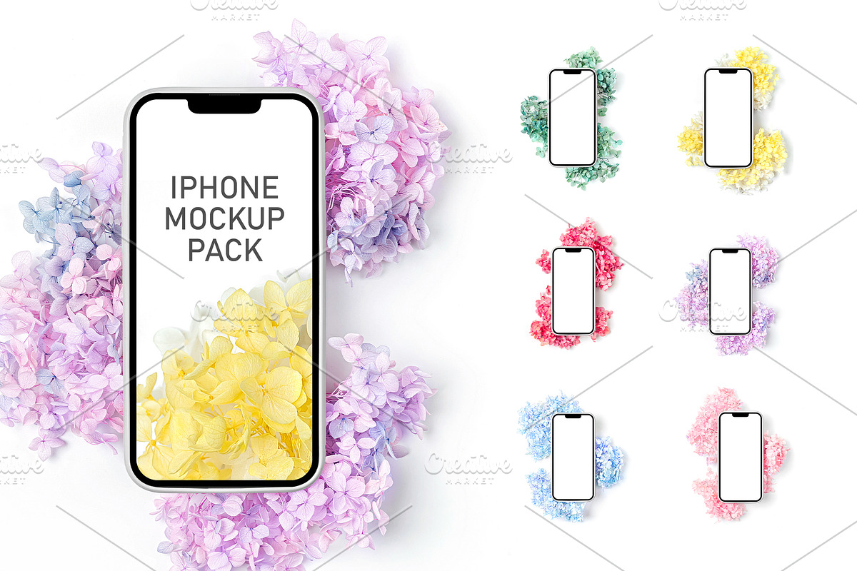 IPHONE MOCKUP with flowers, an Arts & Entertainment Photo by Maria Igisheva (Photo 1 of 3)