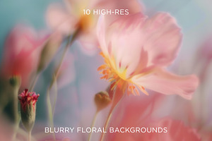 10 blurry floral backgrounds, a Background Graphic by Dani Shami