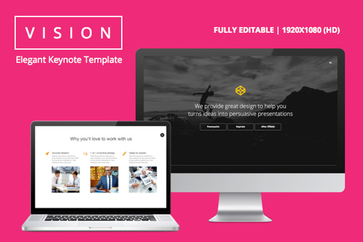 VISION - KEYNOTE TEMPLATE, a Presentation Template by Slidehack (Photo 1 of 3)