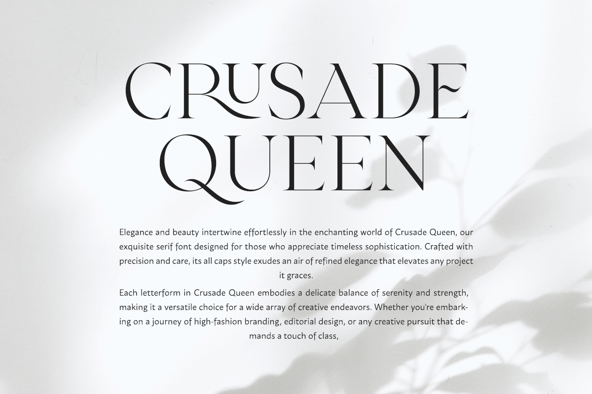 Crusade Queen, a Font by DzikrulAulia (Photo 2 of 10)