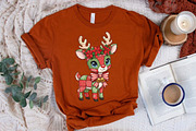 Christmas Deer Patchwork PNG, an Illustration by Libby Wishes (Thumbnail 5 of 8)