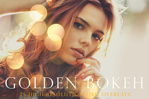 Gold Bokeh Photoshop Overlays