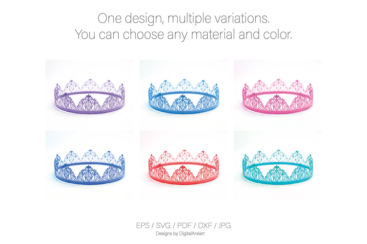 Princess crown 3D Birthday tiara, a Decorative Illustration by DigitalArsiart (Photo 5 of 6)