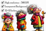 Whimsical Grandma Clipart, an Illustration by Libby Wishes (Thumbnail 6 of 7)