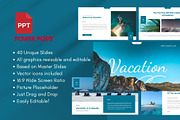 VACATION  Business PowerPoint, a Presentation Template by Rizki Herdian (Thumbnail 1 of 6)
