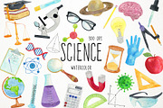 Watercolor Science Clipart, Lab, an Illustration by Paulaparaula (Thumbnail 1 of 3)