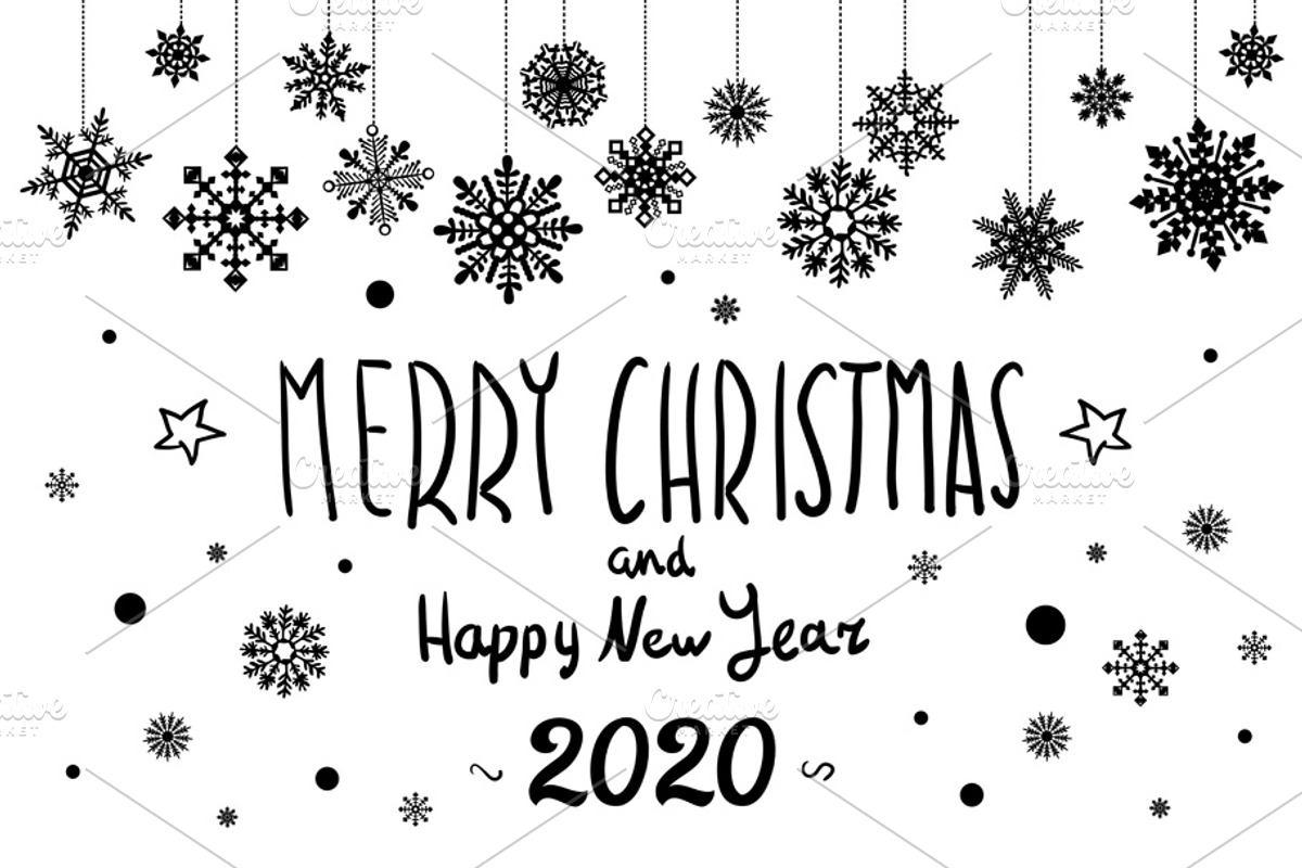 Merry Christmas Happy New Year 2020, a Background Graphic by Rommeo79 (Photo 2 of 2)