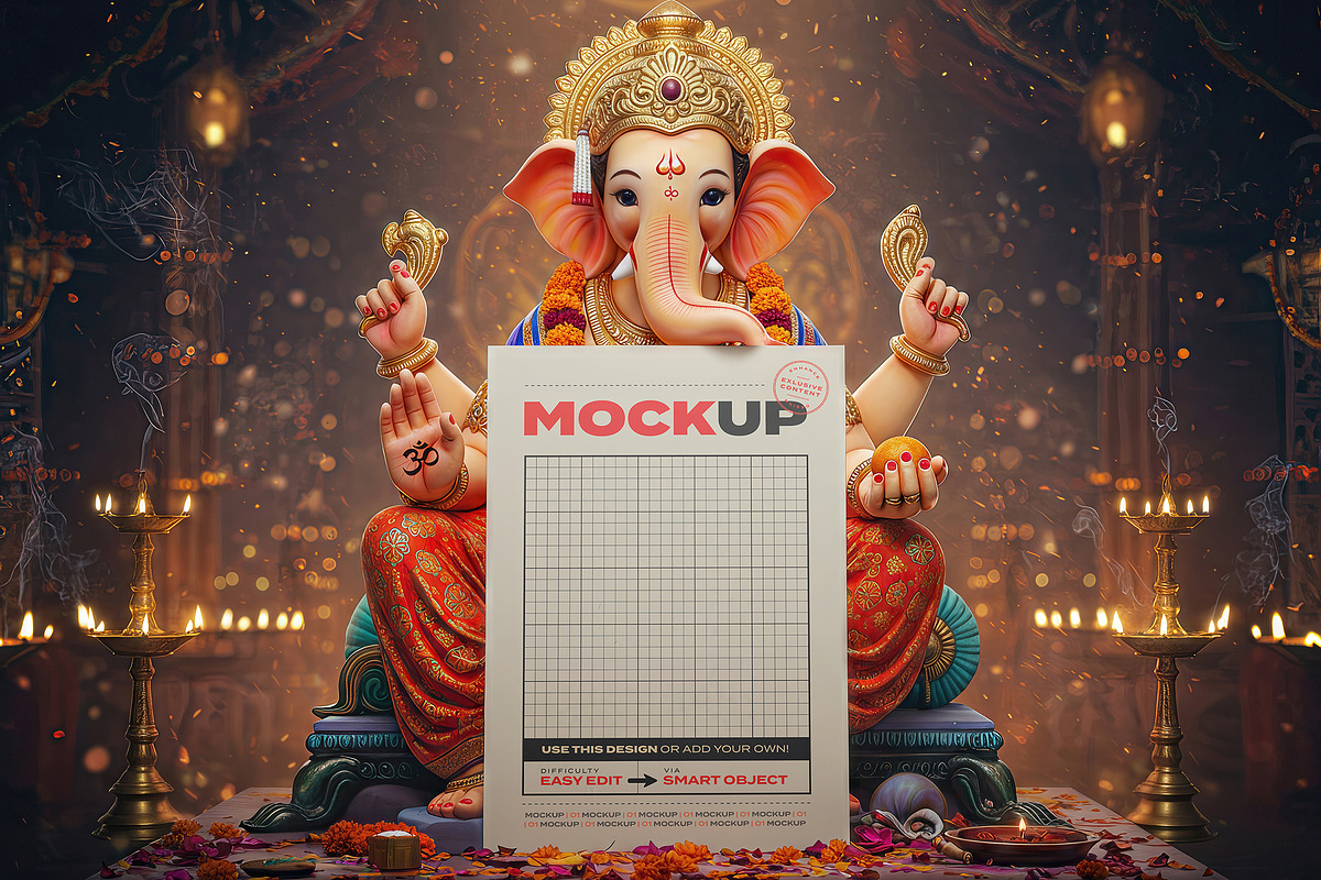 Ganesha Poster Mockups, a Mockup by Luuqas Design (Photo 6 of 6)
